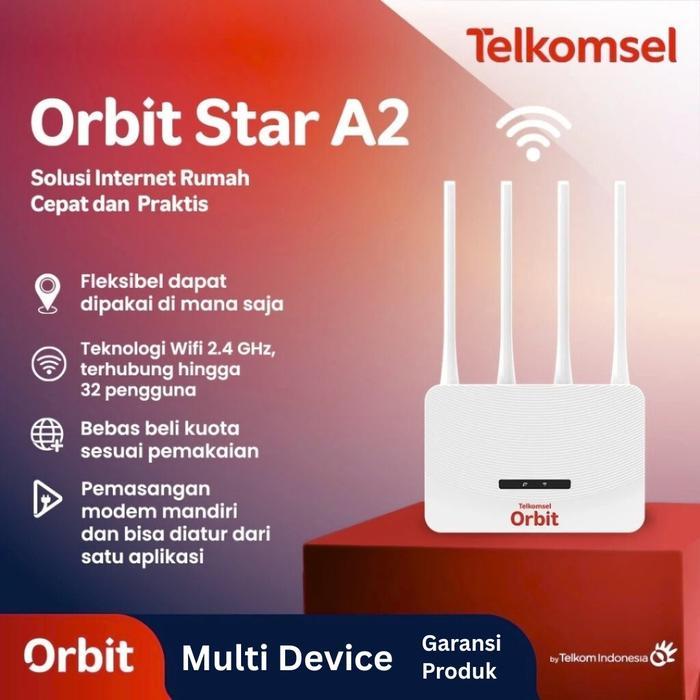 Terlaris Best Quality 100% Original Modem Telkomsel Orbit Star A2 4G Wifi High Speed Non Kuota