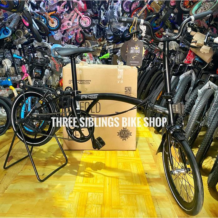 Hot Sale Sepeda Lipat Element Pikes Gen 2 Spinel Black 16 Inch Bonus Pompa