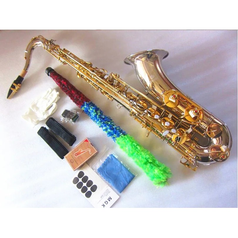 New Jupiter JTS-1100SG Bb Tenor Saxophone Brass Silver Nickel Body Gold Key B Flat Sax Instrument