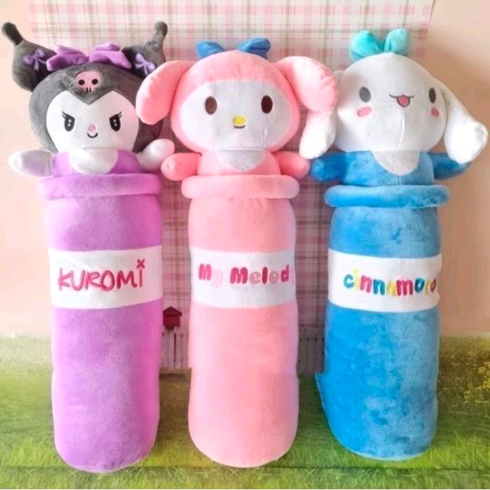 Miniso Toys - Boneka Guling Sanrio Kuromi 60 Cm Boneka Guling Kuromi My Melody Cinamorrol Uk 60 Cm