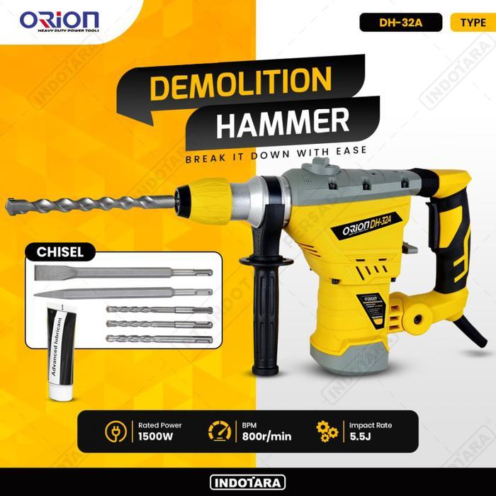 Krisbow Modern - Mesin Jack Hammer Bobok Beton Orion Dh-32A Demolition Hammer Dh-32A