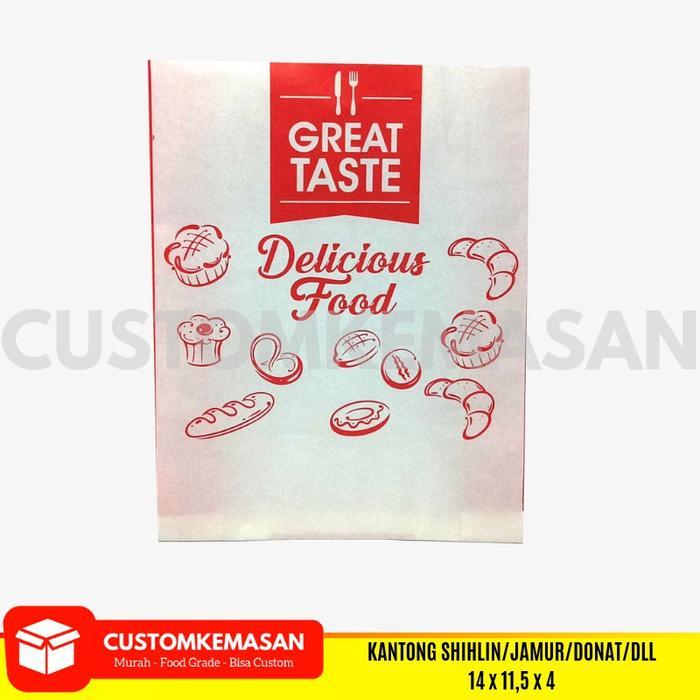 Kantong Kertas Crispy isi 50, Paper Bag, Kemasan Shihlin, Kertas Pembungkus jamur, Kemasan kertas