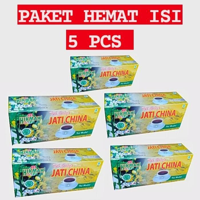 "New" PAKET HEMAT ISI 5 BOX Teh Celup Jati Cina Hikmah / TC JC HIKMAH