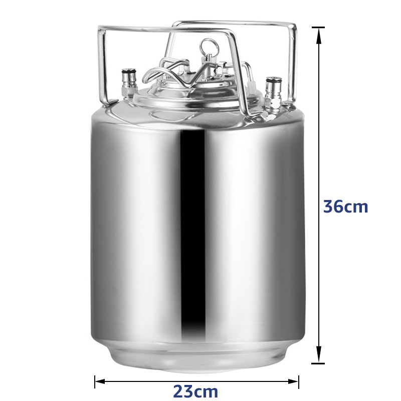 2.5 Gallon 10L Cornelius Keg(Corny) Stainless Steel Beer Keg Barrel with Beer Faucet Tap & Co2