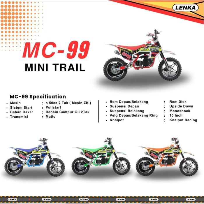 Sepeda Motor Bensin Mainan Anak Mini Trail Lenka MC99 2 Tak 50cc MC 99