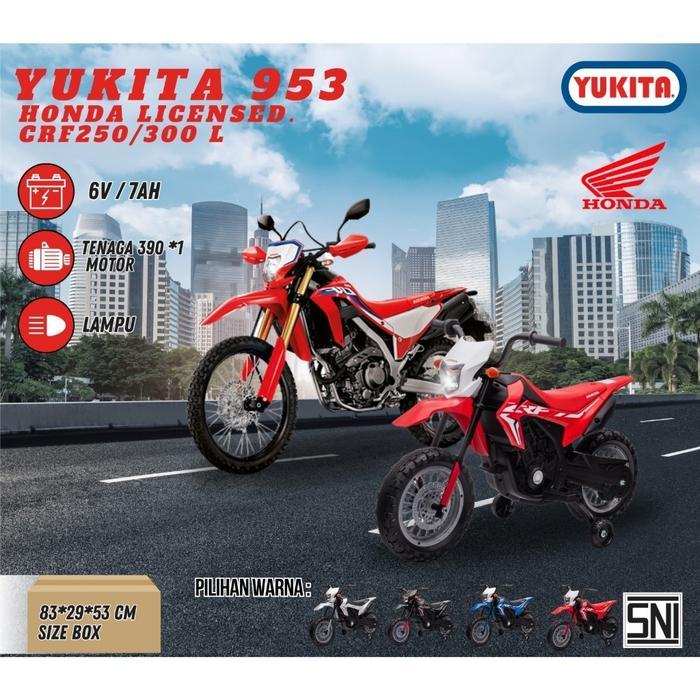 Mainan Anak Motor Aki Yukita 953 Trail Licensed Honda CRF 250/300L - maenan mobilan motoran bagus ha
