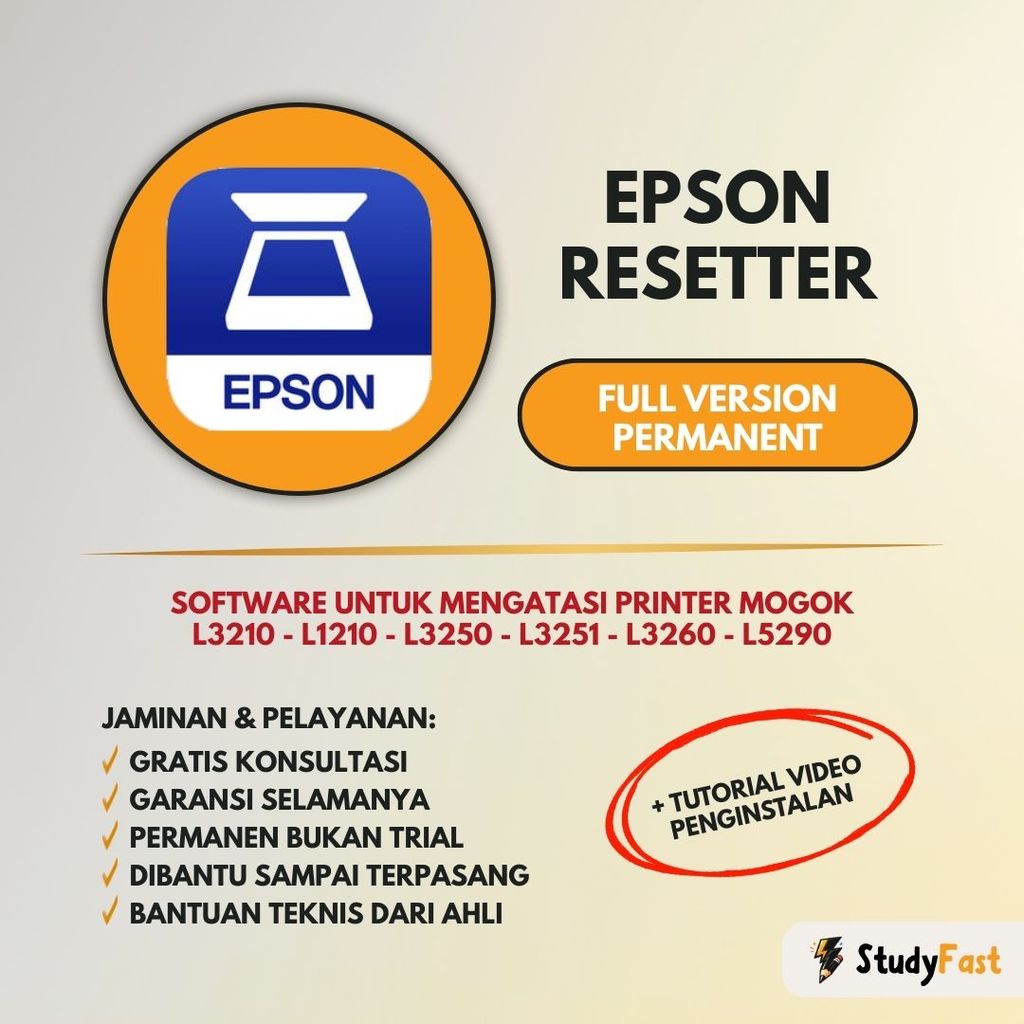 Epson Resetter L3210-L5290 Unlimited All PC (WIN) + Panduan Cara Reset + Tutorial