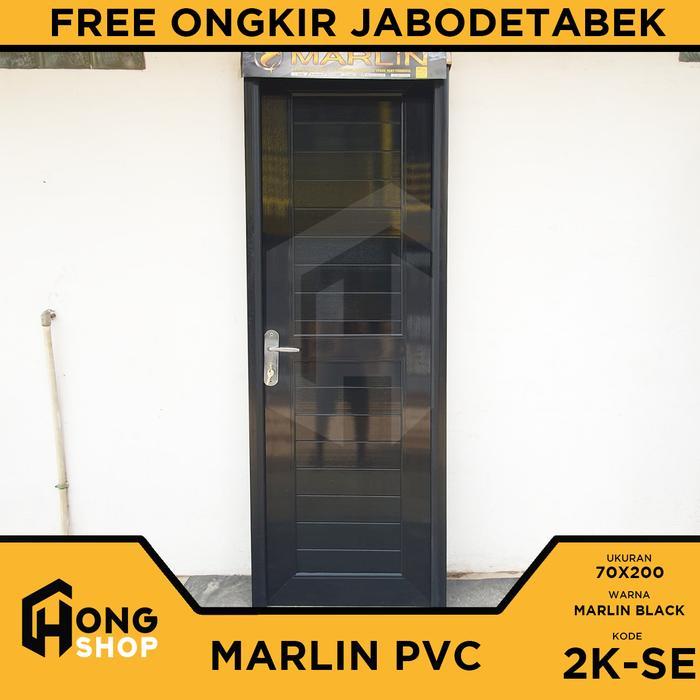 PROMO PINTU PVC TEBAL PLATINUM SPECIAL EDITION 70X200 -- MARLIN BLACK