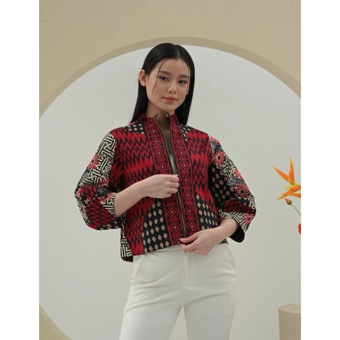 JAKET BOMBER WANITA - JAKET BATIK - 135 ASB