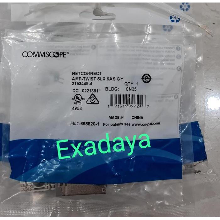 AMP Commscope Modular Jack Cat6A shielded SLX Cat 6A - P/N : 2153449-4