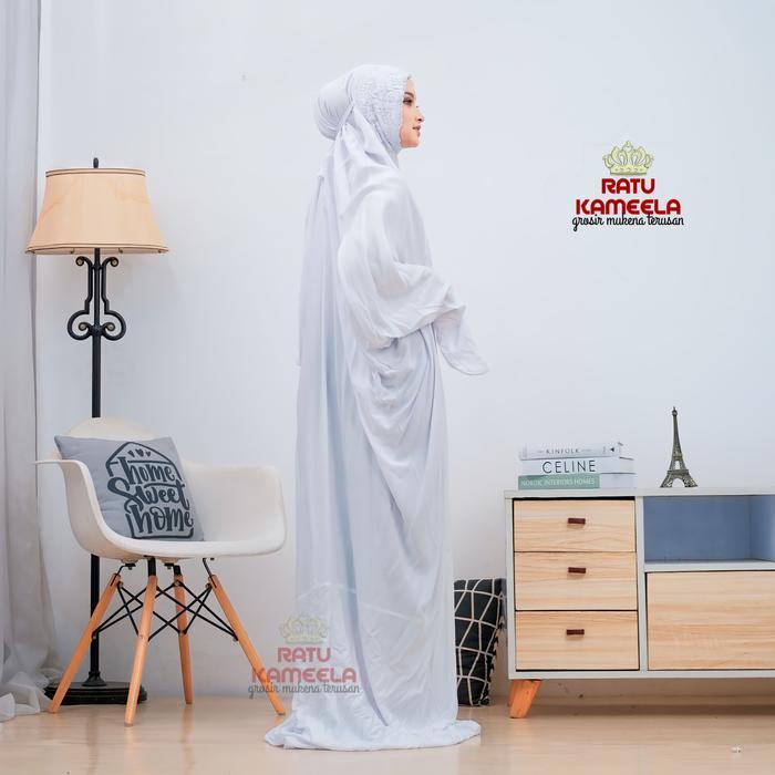 TERLARIS mukena terusan dewasa rayon jumbo shireen renda mewah mukenah premium cantik Kain Lembut
