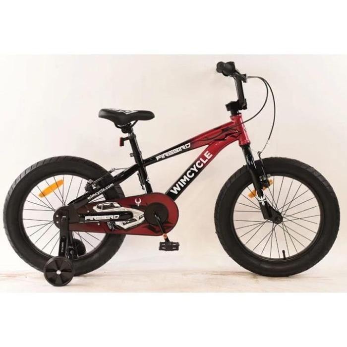 Sepeda Anak BMX Wimcycle 18 inch Firebird - Black.Red