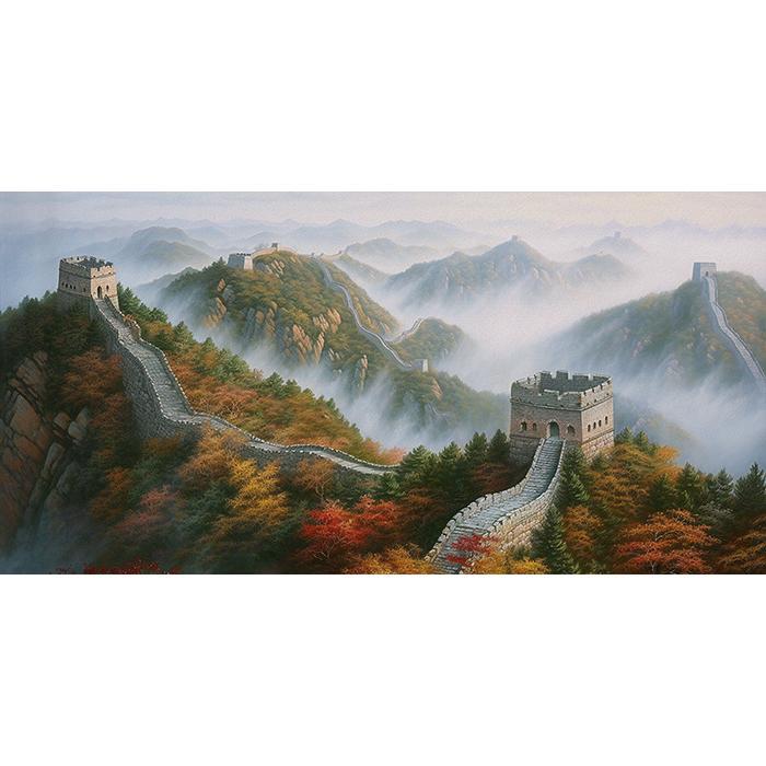 Latar belakang TV kantor, hiasan dinding, wallpaper Tembok Besar, mural relief stereoskopik 3D, kain