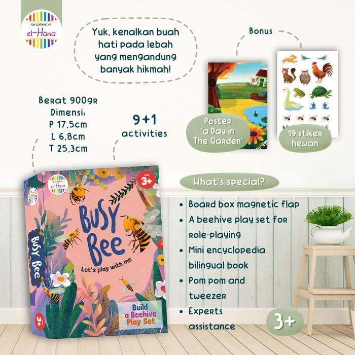 Mainan Edukasi El-Hana Busy Bee Play Set Learning Kit