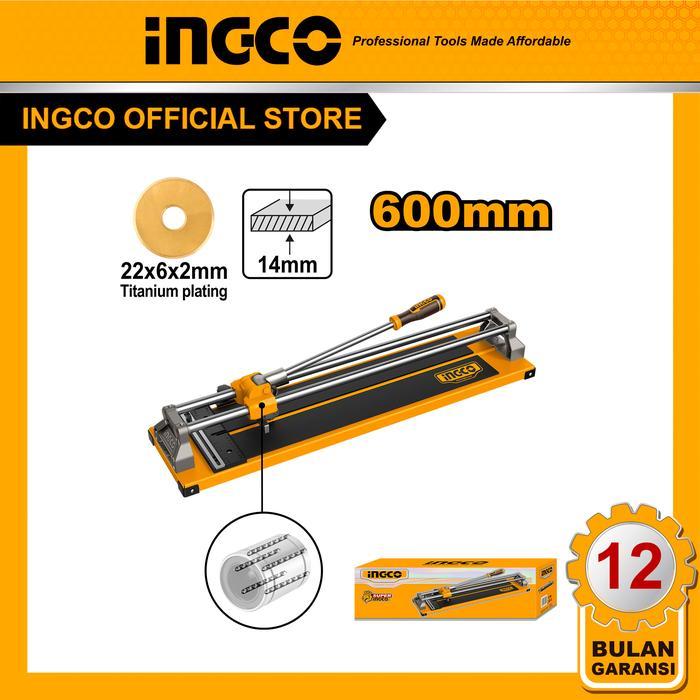 INGCO HTC04601 SE Alat Potong Granit Manual 60cm dengan Blade 22x6x2mm & Bahan Stainless Steel Base