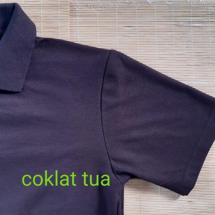 Kaos Polo Shirt Kaos Berkerah Premium Lengan Pendek Warna Hitam,Abu Misty, Tosca,Hitam Misty,Coklat