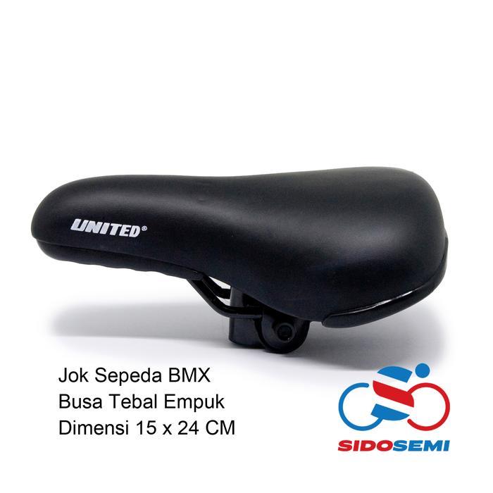 Jok Sadel Sepeda BMX Ukuran 20 United Busa Tebal Empuk