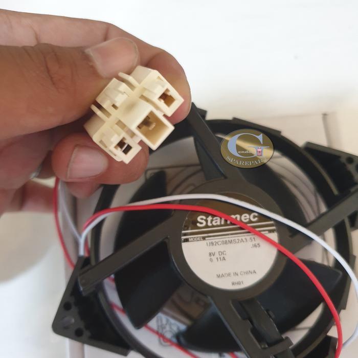 Fan Kulkas Dc 8V 9X9Cm 2 Kabel / Kipas Fan Kulkas Dc 8V 9X9