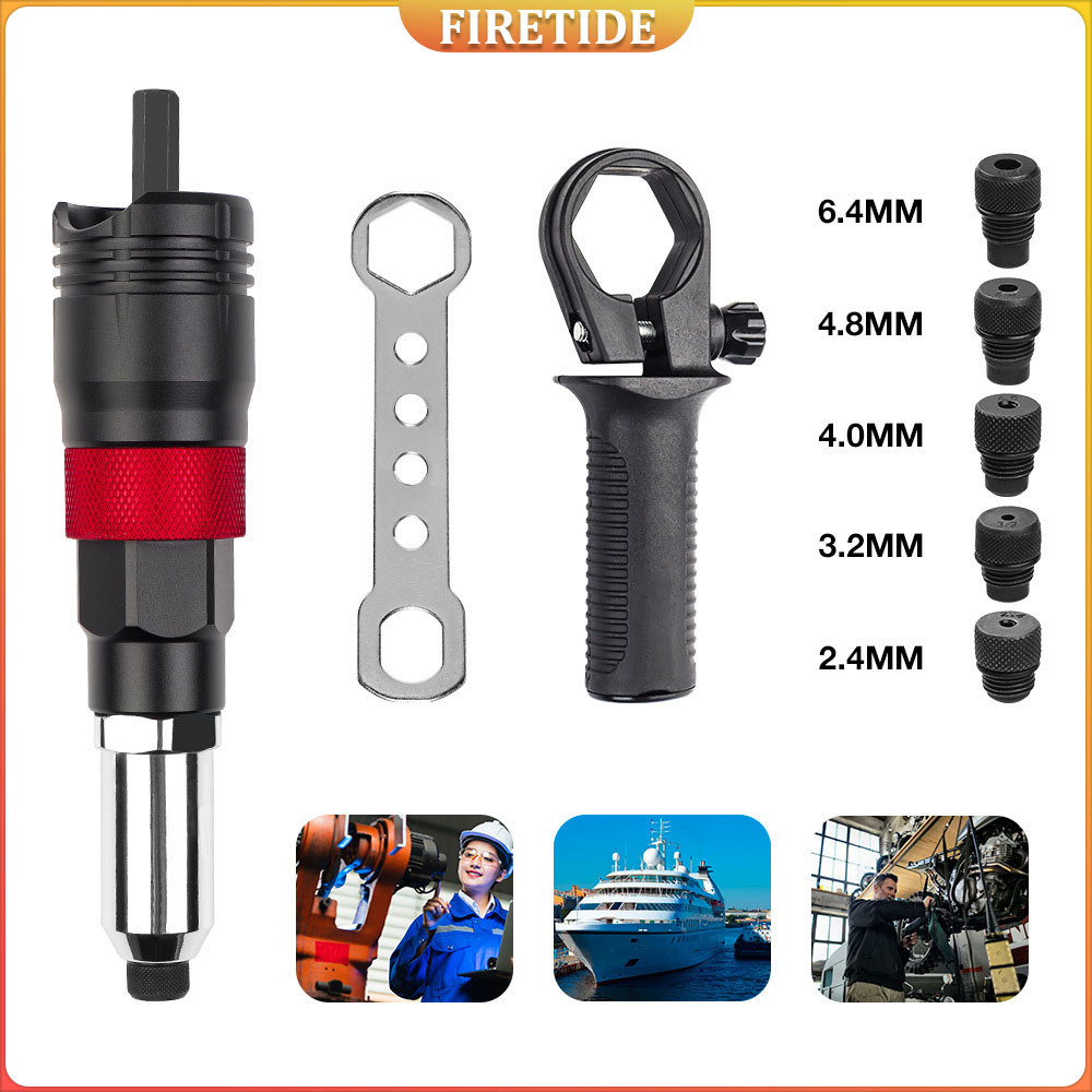 Electric Rivet Gun Rivet Nut Gun Adapter Home Plug-In Wireless Rivet Nut Gun Converter With Wrench