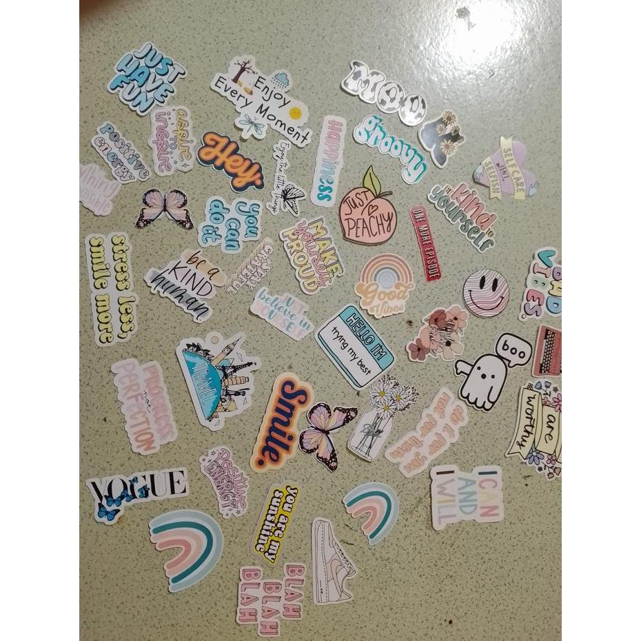 "New" ( ISI 45PCS ) Stiker pack vinyl aesthetic Paper