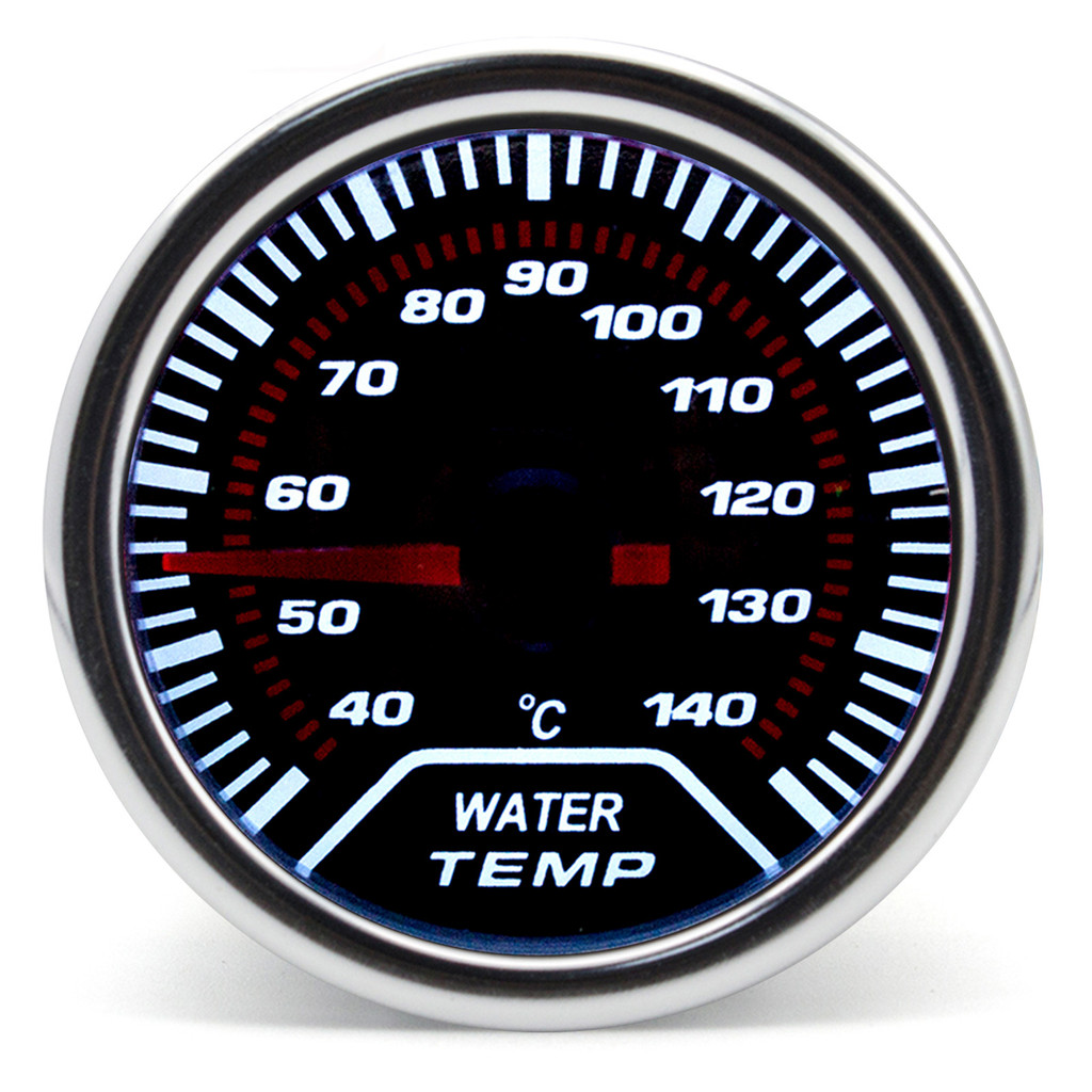 2" 52mm Universal 12V LED Smoke Len -1~0~2 BAR Turbo Boost Gauge Meter / Turbo Boost Meter with