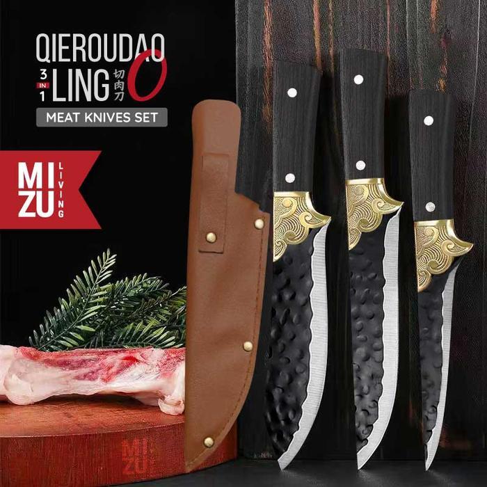 MIZU QIEROUDAO-LING Meat Knife Stainless Kitchen Knife Boning Knife Butcher Knife Pisau Daging Piso