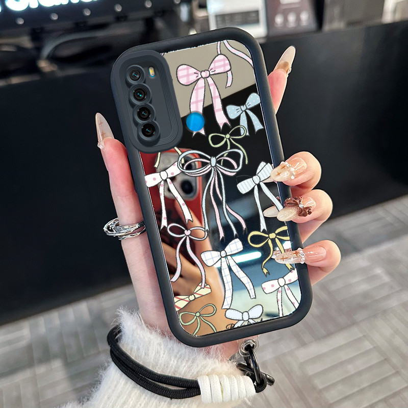 Casing Hp untuk Xiaomi Redmi Note 8 Note 8T Case Casing busur pita pola Silikon Softcase Kasing HP t