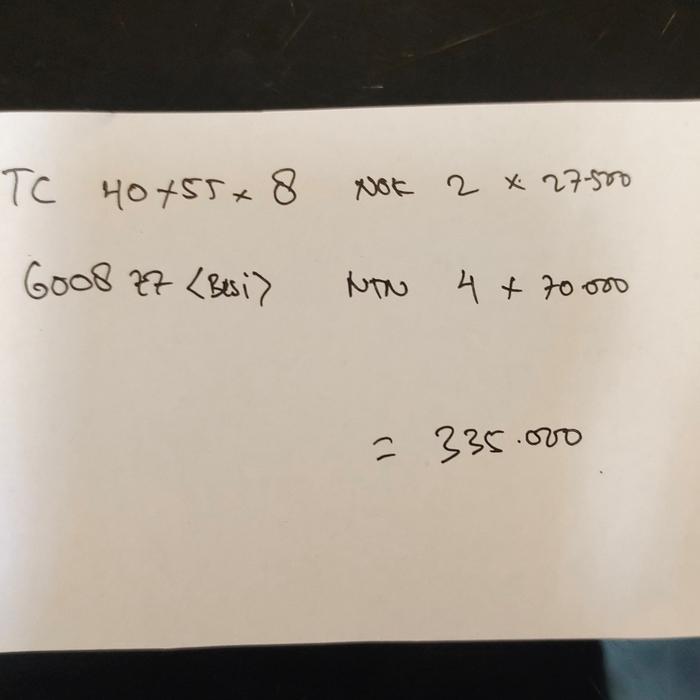 Bearing Sesuai Spesifikasi Pesanan