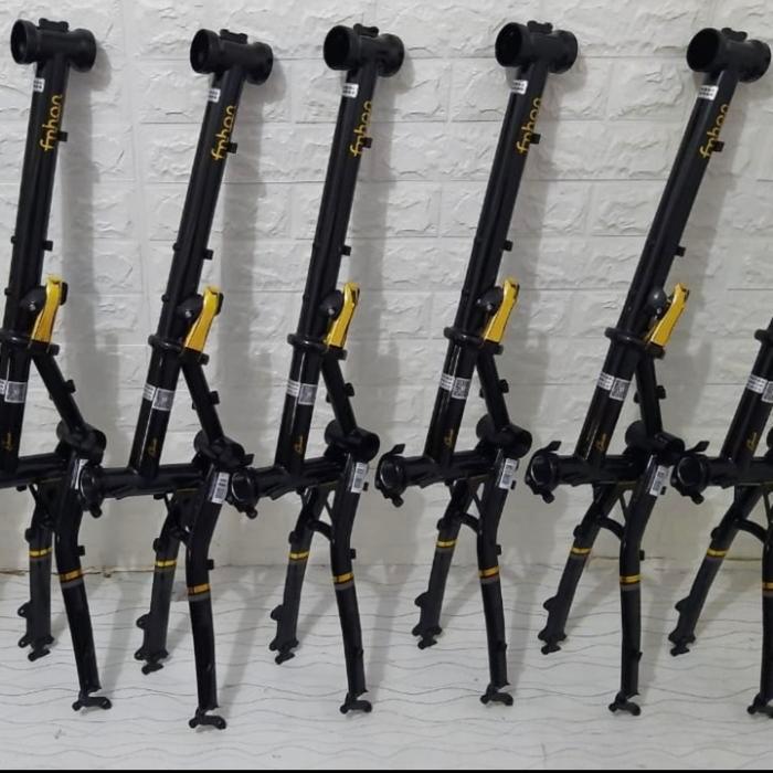 Frame Set Fnhon Gust Black Gold Discbrake Blast Storm Monsoon Sepeda