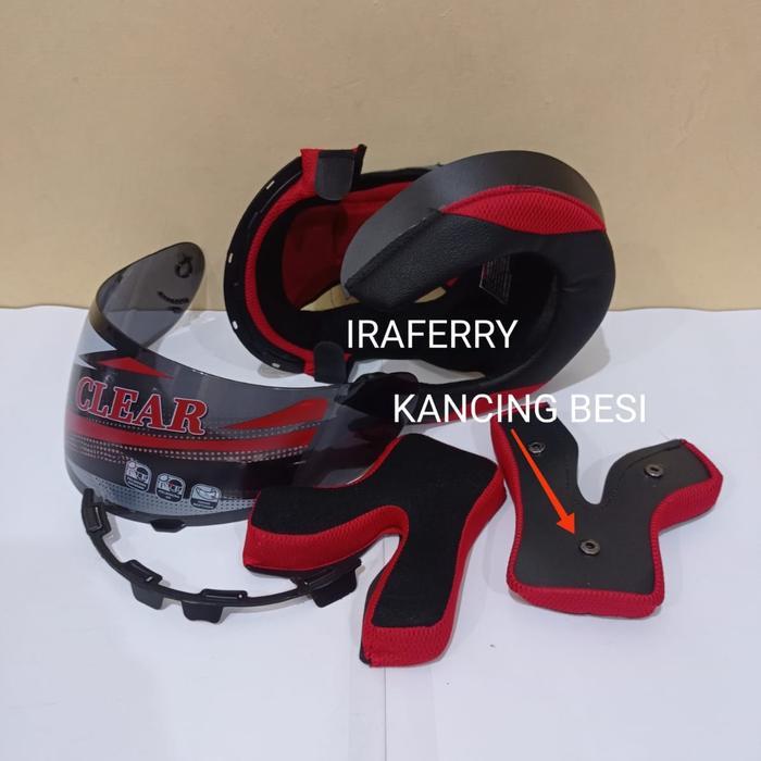 Busa Helm Kyt Rc7 Rc 7 Kancing Besi Dan Kaca Helm Warna Hitam