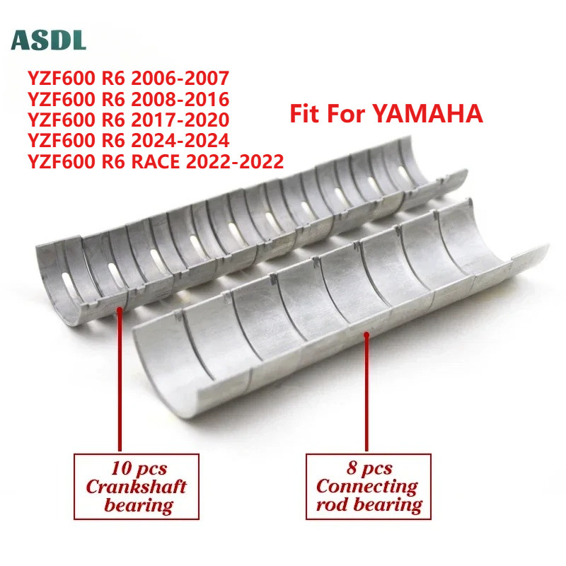 For Yamaha Yzf600 Yzf 600 R6 2006-2018 Motorcycle Piston Bearing Std +25 +50 +75 +100 Connecting Rod