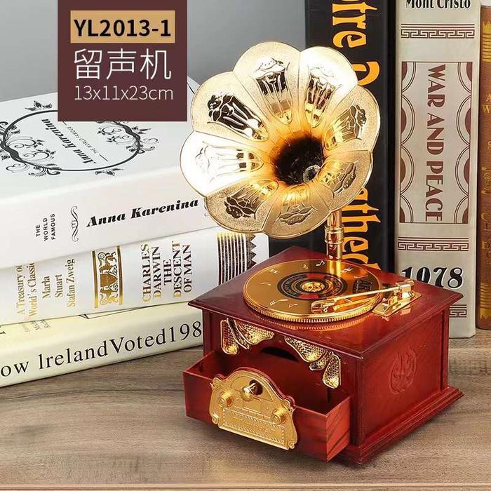 Kotak Musik Vintage Phonograph / Box Musik / Music Box