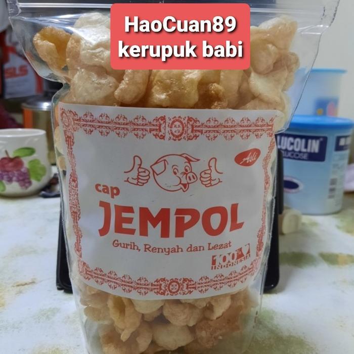 kerupuk kulit babi samcan goreng ampas chicarron pork crackling murah