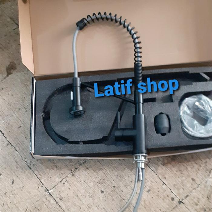 Kran sink tarik hitam .kran pantri. kran tarik kitchen sink