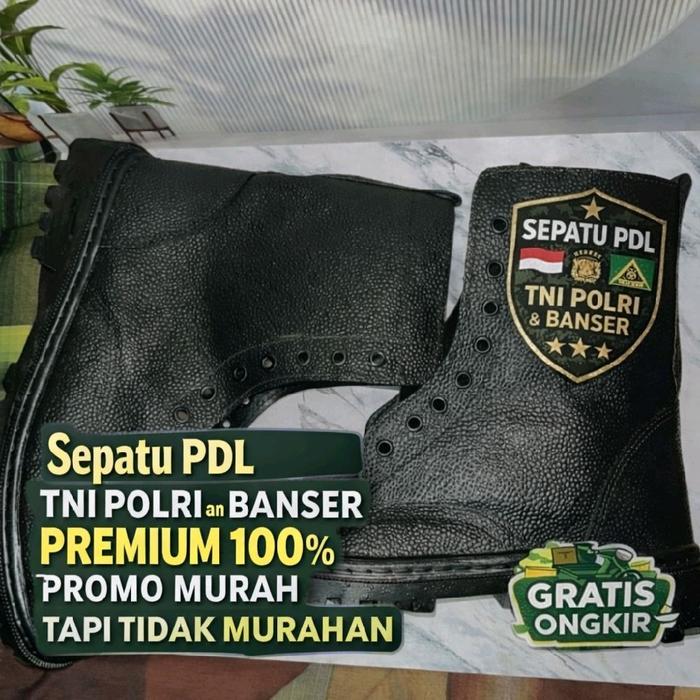 TERLARIS Sepatu PDL Kulit Jeruk Biasa Dinas Lapangan - Sepatu Kerja