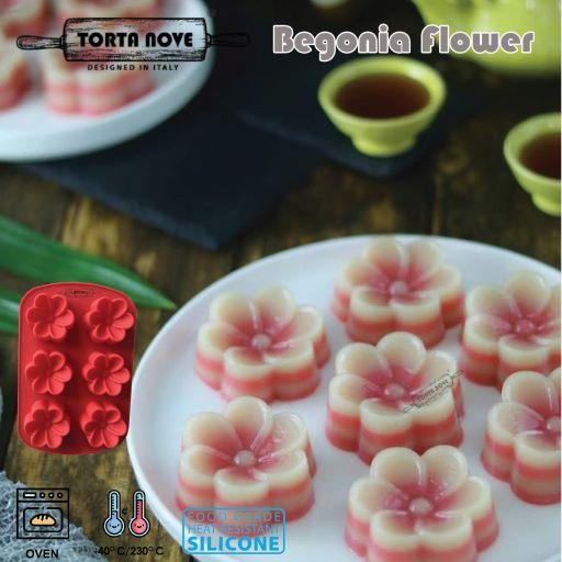 Cetakan Kue Pukis Lumpur Putu Ayum Talam Serba Guna Silikon Bentuk Bunga Begonia Sakura Bolu Kukus