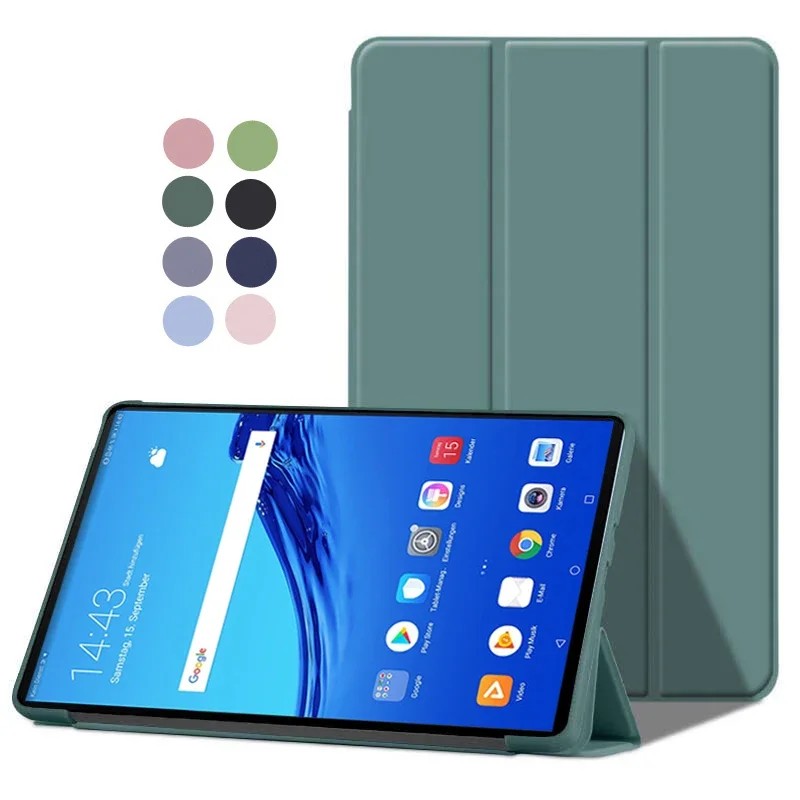 For Huawei Mediapad T5 Case 10.1 Inch Folding Stand Magnetic Soft Tpu Back Tablet Cover For Huawei