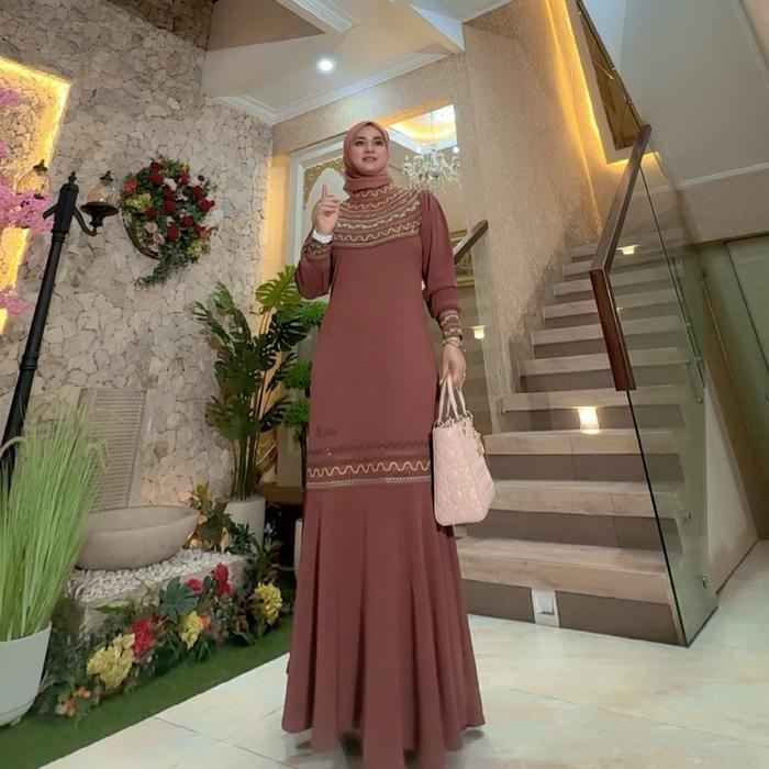 (TANPA HIJAB) Nazwa Abaya Jealova Dress Abaya Bordir Mewah Abaya Cantik New