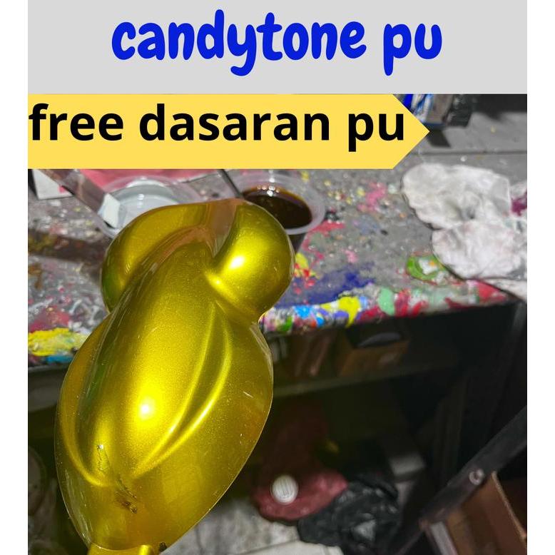 Cat Candytone Yellow Pu Spesial/Candy Kuning Pu 100% Polyuretane + Free Dasaran Pu
