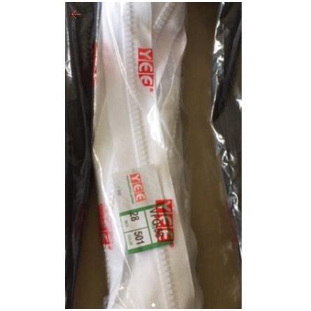 Resleting jaket YEE 28inch/70cm-hitam-putih