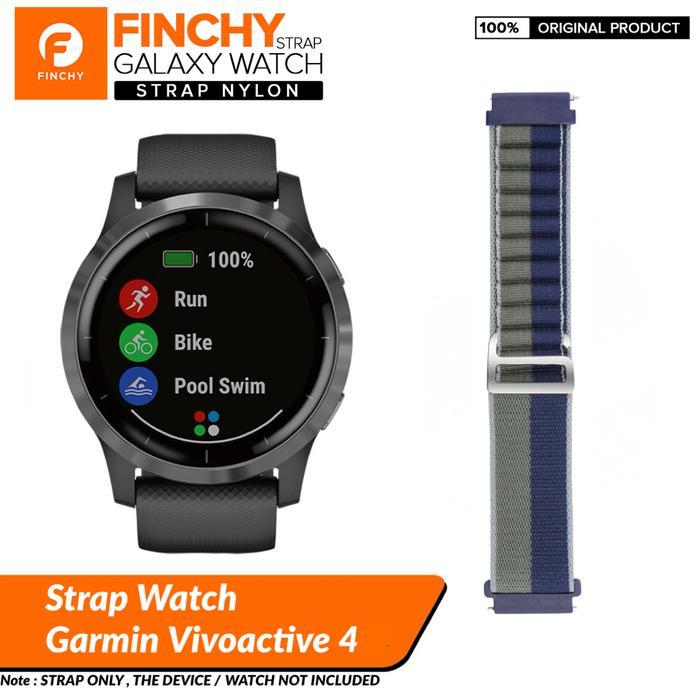Finchy Nylon Strap Garmin Vivoactive 4 Replacement Wristband