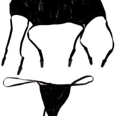 sexy lingerie garter belt bahan kulit