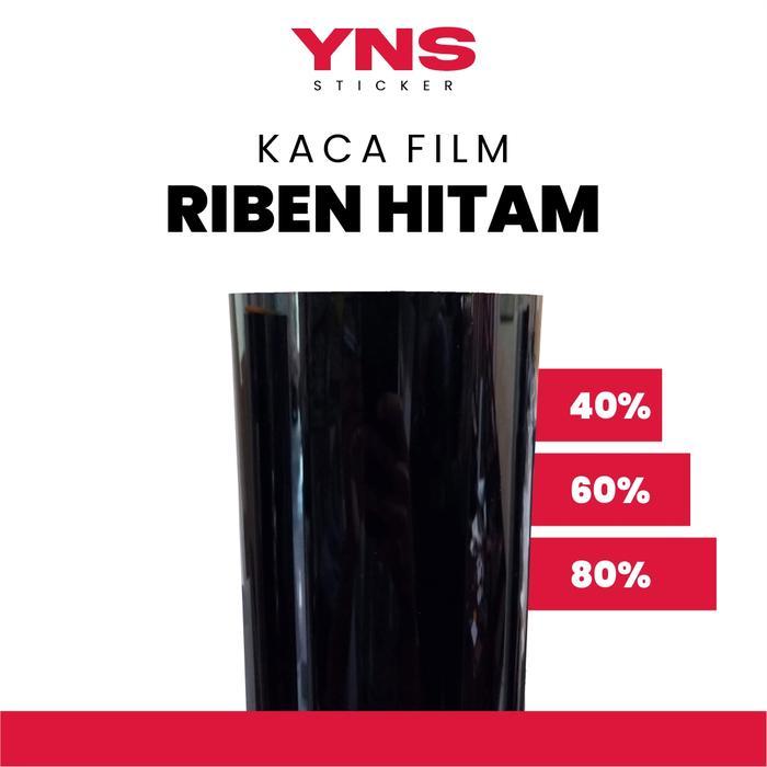 Stiker Kaca Jendela Rumah Gedung Riben Hitam