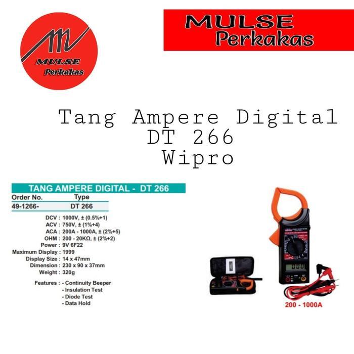 Tang Ampere Digital Dt266 Wipro/ Clamp Meter Dt 266