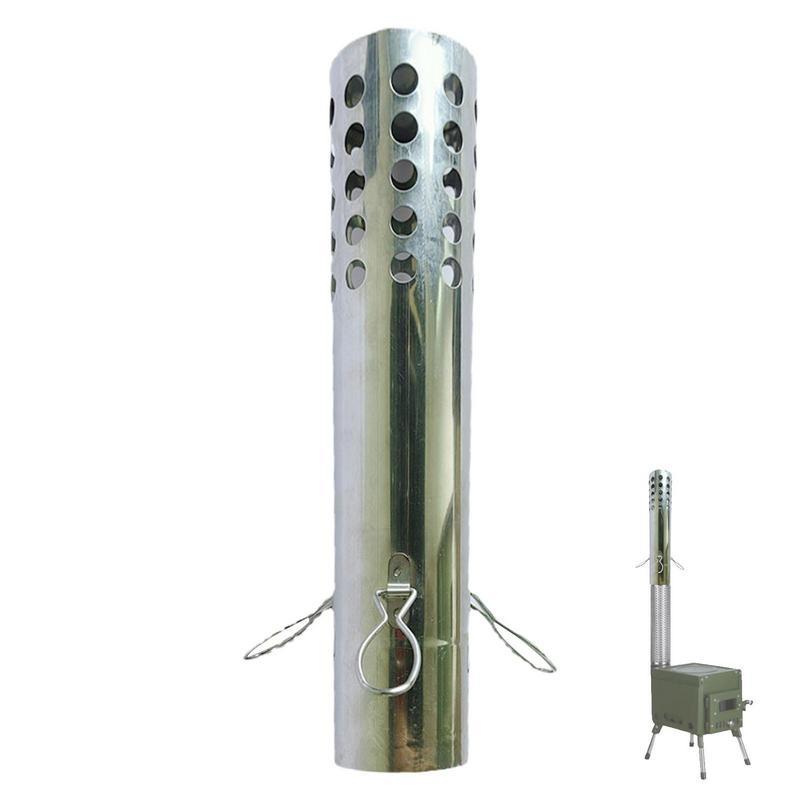 Stainless Steel Stove Chimney Pipe 2.4 Inch Anti-scalding Spark Arrestor Extension Chimney Pipe Camp