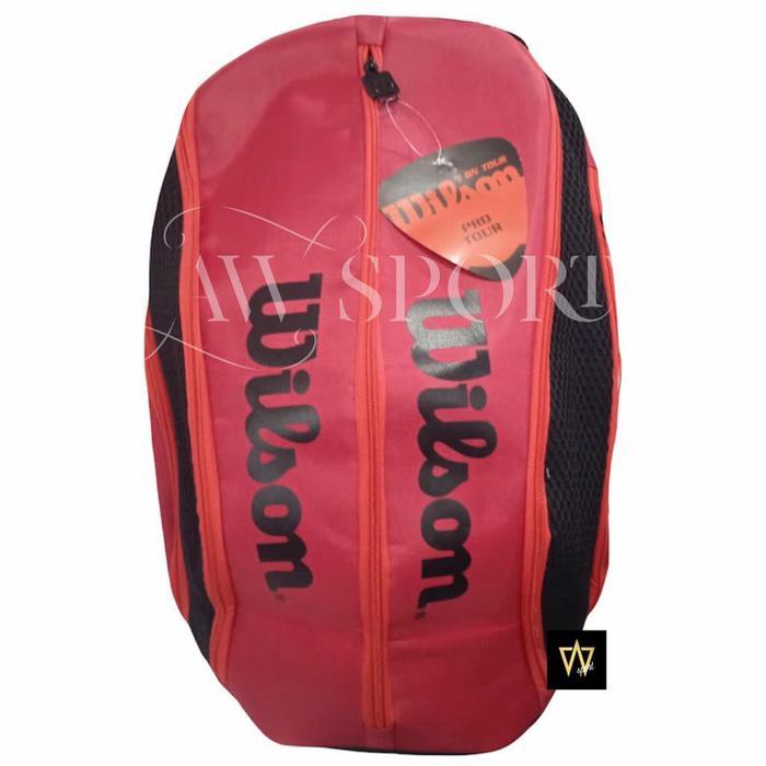 terlaris Tas Wilson Punggung WRZ 842798 (Black-Red) / Tas Tenis Wilson 100% ori