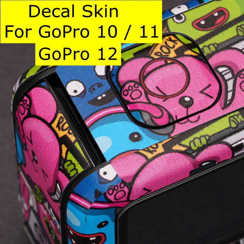 For GoPro 12 / 11 / 10 Decal Skin Action Camera Sticker Vinyl Wrap Film HERO12 HERO11 HERO10 BLACK H