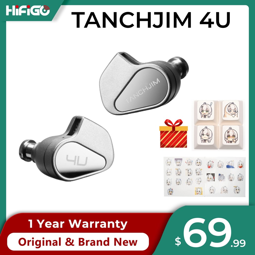 HiFiGo TANCHJIM 4U Earphones DMT-4 Ultra Double-chamber Dynamic Driver In-Ear Monitors with 3.5mm