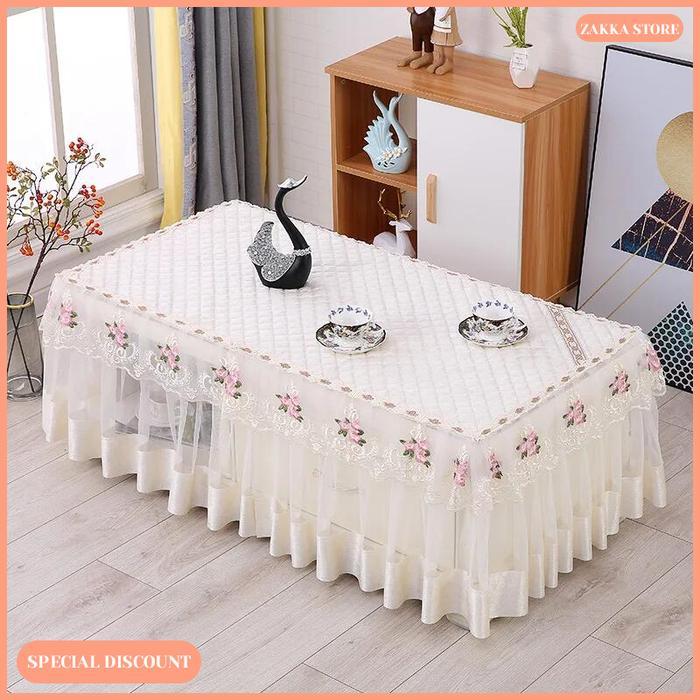 Zakka Store Cod Taplak Meja Persegi Panjang Renda / Taplak Meja Modern Renda / Taplak Meja Tamu