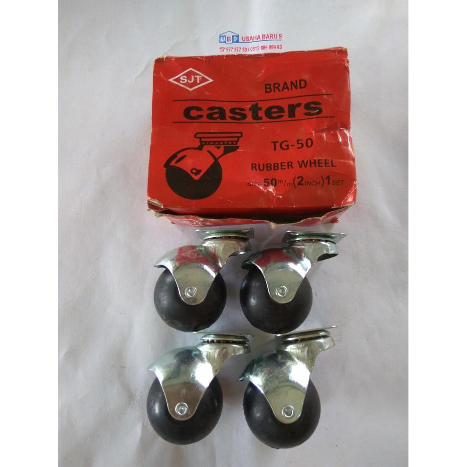 Roda Bulat / Roda Etalase Caster SJT (Harga / set)